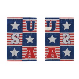 RFCO 12x18 USA American America US Blocks and Stars Sleeved Garden 12x18 Flag