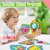 9 Pieces Kids Lacing Cards, Double Sided Sewing Cards in
