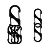 Key Chain, Metal Fittings, S-Type, Slide Lock, Carabiner, 6 Pieces,