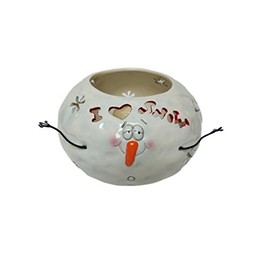 Roman Snowman Lantern Votive Holder with Votive