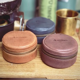 DUCKNOT Leather Case, Alcohol Stove, Alcohol Burner, Storage Case, Pouch, Genuine Leather, Made in Japan (Black, Cowhide Leather)
