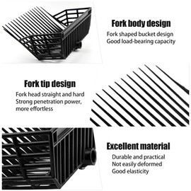LVPETALIZE Pitch Fork Manure Fork Replacement, Pitchfork, Horse Manure Rake, Broad Fork for Gardening, Stable Waste Removal,rake Head Replacement Pitch Forks for Garden