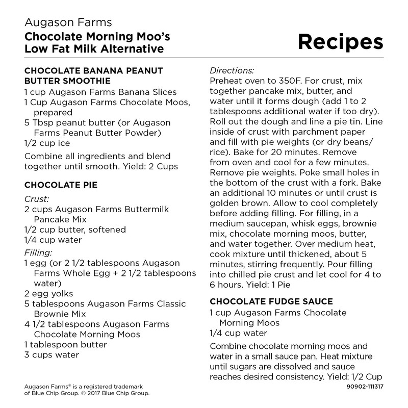 Augason Farms Morning Moo's Chocolate Low Fat Milk Alternative Can,