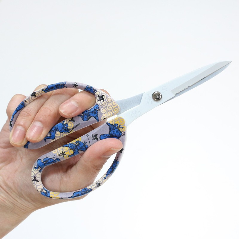 Chikamasa CRI360SFWFW All-Purpose Scissors, Fluorine, Japanese Pattern, Ninja