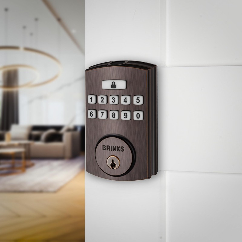 BRINKS Security Door Locks, High-Security Keyless Entry, Smart Electronic Door