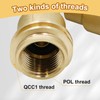 Aekops 3 Way Propane Splitter QCC/POL with Gauge and Shut-Off