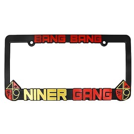 Holder for License Plate License Plate Holder for 49ers for Bang Bang Niner Gang License Plate Frame Exclusive 3D License Plate Covers