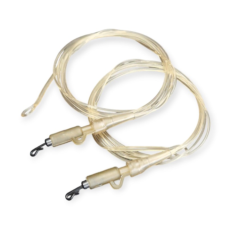 Twin pack fluorocarbon carp Leaders Carp safety lead Clips Quick