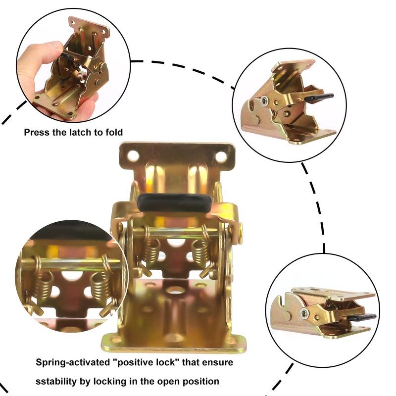 10 Pack Folding Leg Brackets, Folding Table Leg Bracket, Self-Locking