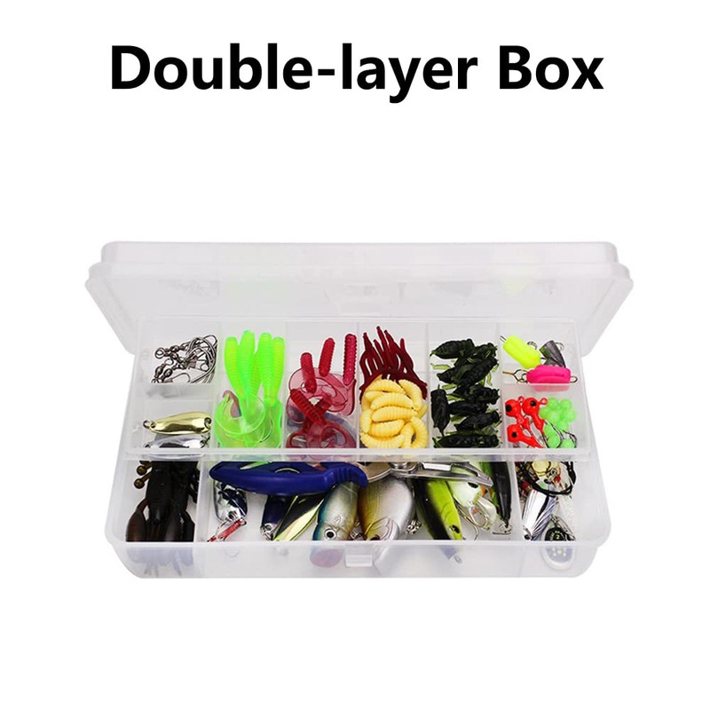 101-Piece Fishing Accessory Set with Tackle Box Fishing Lure with
