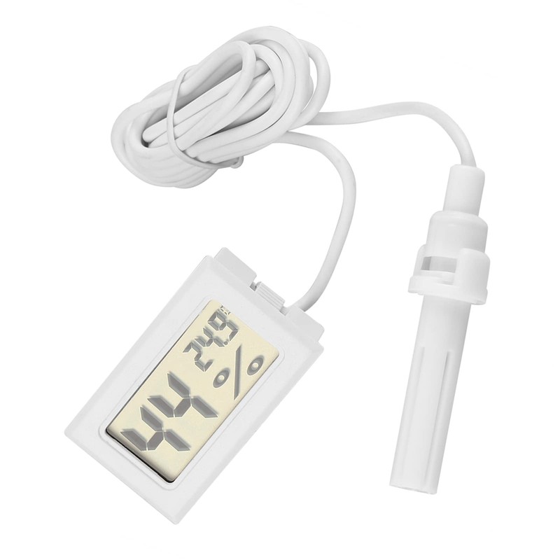 ASHATA Digital Hygrometer, 2-in-1 LCD Display Thermometer Hygrometer with External