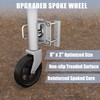 TOWKING 8" Spoke Wheel Trailer Jack, 10" Vertical Movement, 1500