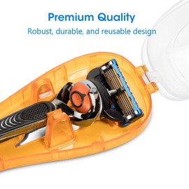 Nincha Manual Razor Travel Case Portable Plastic Manual Razor Trimmer Protector Orange