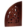 Purpledip Carved Wooden Remote Control Holder Organizer With 5 Slots