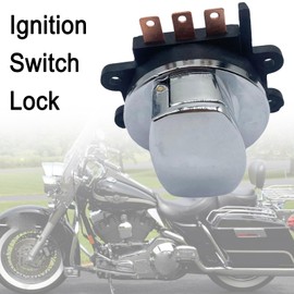 Ignition Switch Lock with 2*Keys Compatible with Harley-Davidson Road King Dyna Softail,Round Key Ignition Switch Replace for 71501-93 71313-96
