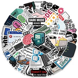 Programming Stickers for Developers Hackers Engineers Programmers, Asverbet Program Stickers for Laptop Computer Water Bottles Luggage, Waterproof Vinyl Funny Decals(50PCS)
