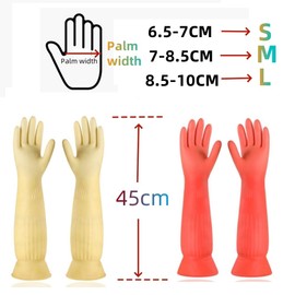 Qilerongrong Cleaning Gloves,Waterproof and Oil-resistance Rubber Glove for kitchen Cleaning,Clothes Washing,Household Cleaning, Dishwashing,Car Wash,Indoor and Outdoor Cleaning (Red, L)