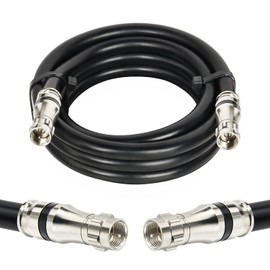 MOOKEERF RG11 Coaxial Cable 10ft F Type Cable,Low Loss RG11 Cable 10 Feet,14AWG RG11 Coax Cable 75ohm