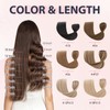 TESS Remy Human Hair Clip in Extensions Straight Hairpieces with