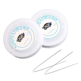 42ft Clear Bead Cord Crystal Elastic Stretchy Bracelet String for Jewelry Making Necklace Bracelet Beading Thread, 0.8 mm, 1mm