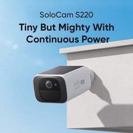 eufy Security SoloCam S220, Solar Security Camera, Wireless Outdoor Camera, Continuous Power, 2K Resolution, Wireless, 2.4 GHz Wi-Fi, No Monthly Fee, HomeBase 3 Compatible｜Spingtok - model: eufy Security SoloCam S220