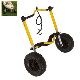 Suspenz Kayak Canoe Transport Cart, Large END Carrier Trolley with Airless Wheels, Yellow (22-8899)