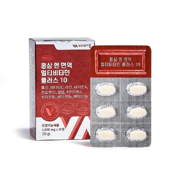 Vitamin Village Red Ginseng &amp; Immune Multivitamin Plus 10 6 boxes (6 months supply), single option / 비타민마을 홍삼 앤 면역 멀티비타민 플러스 10 6박스(6개월분), 단일옵션
