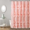 Lush Decor Kemmy Ruffled Shower Curtain, Single, 72" W x