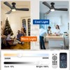 Depuley 42-Inch Ceiling Fans with Lights: Black 3 Blade Flush