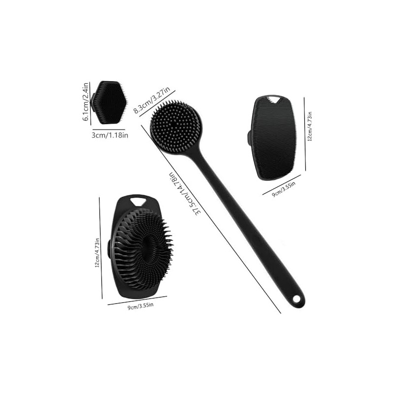 Cepillos de Silicona para Baño 4 en 1 – Cepillo