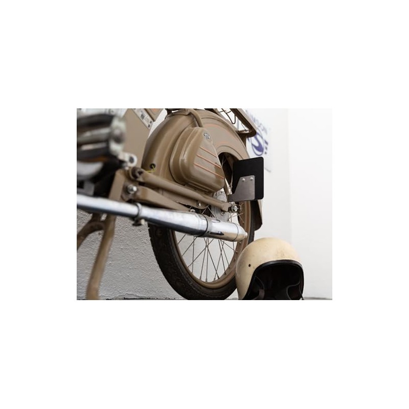 License plate holder side, made of stainless steel, with mounting