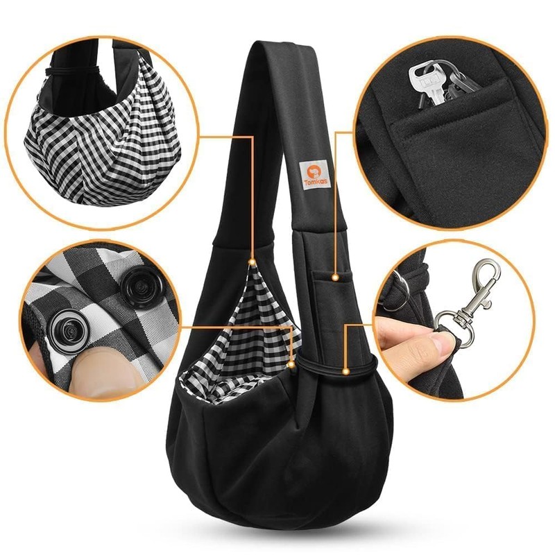 Tomkas Small Dog Sling Carrier - Classic Pocket & Classic