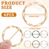 IANFAN 6 Pcs T-Shirt Tie Clips, Fashion Metal Circle Scarf