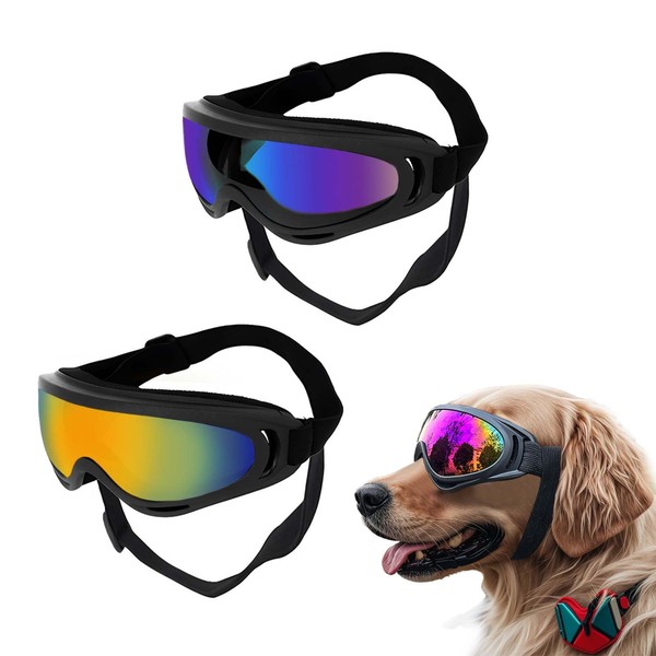 Dog Sunglasses – Set of 2 (Red & Blue) –