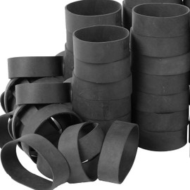 AMUU Rubber Bands Size #94, 30pcs Tactical Rubber Bands Wide Elastic Bands for Office Supply Survival Camping Biking Fishing Strong (3 1/2'' x 3/4'') (Black)