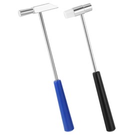 2PCS Mini Hammer, Dual Head Small Mallet Craft Hammer Lightweight Plastic Metal Head for Jewelry, Musical Instruments, Crafts, Watches, Small Equipment Repair