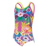 Zoggs Junior Girls Boho Duoback Swimming Costume with Slim Contrasting