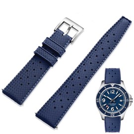 Niziruoup FKM Rubber Watch Strap Tropical Style Quick Release Fluororubber 18mm 20mm 22mm Soft Breathable FKM Rubber Watch Band Universal Replacement Band Strap for Men Women