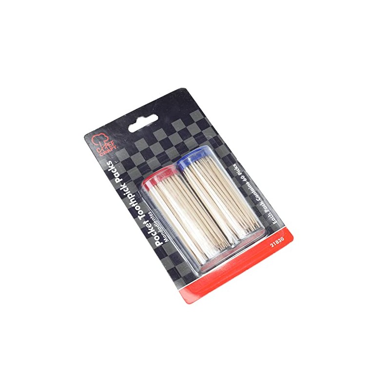 Chef Craft Select Bamboo Pocket Toothpicks, 60 Count 2 Piece