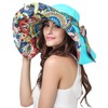 Women's Foldable Floppy Reversible Travel Beach Sun Visor Hat Wide