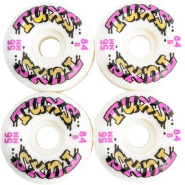 TUXS Skateboard Wheels 56 mm 84B (104A) Hardness Pro Side Cut SHR Premium Ball Bearing Wheels Wheels Wheels for Skateboards Super Hard