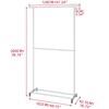 Sywhitta Double Rod Clothing Garment Rack, Rolling Clothes Organizer on