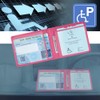 OFFCUP Disabled Badge and Timer Holder, PU Leather Disabled Badge