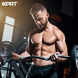 XPRT Fitness Curl Bar (48'' Olympic EZ Curl Bar)