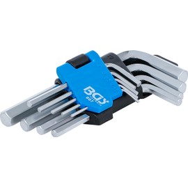 BGS 807 L-Type Internal Hexagon Short Allen Key Set, Silver/Black