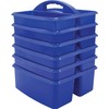 Teacher Created Resources Blue Portable Plastic Storage Caddy 6-Pack for