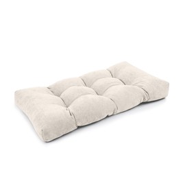ROFIELTY Bench Cushion Tufted 2 Ties Bench Cushions for Indoor Furniture,for Window seat Cushions Indoor/Shoe Closet/Piano Bench (36x14x4, Cream Color)