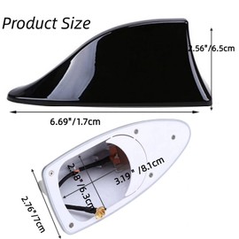 Car Universal Shark Fin Antenna,Car Top Roof Antenna Replacement Radio Aerials Car Antenna Blank Aerial FM Radio Signal,Waterproof and Low Wind Resistance