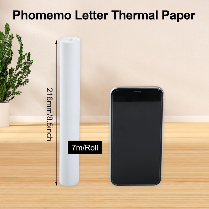 4 Rolls 8.5'' x 11'' Phomemo M832 Portable Printer Thermal