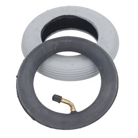 6 Inch Inflatable Tire with Outer Tyre Rubber Inner Tube Caster Wheel Tire Replacement 36PSI Load Capacity Gray